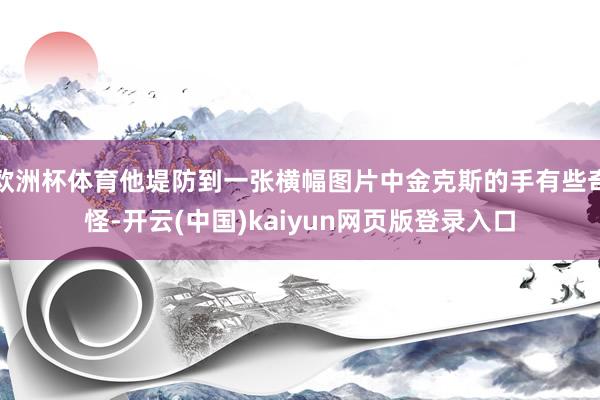 欧洲杯体育他堤防到一张横幅图片中金克斯的手有些奇怪-开云(中国)kaiyun网页版登录入口